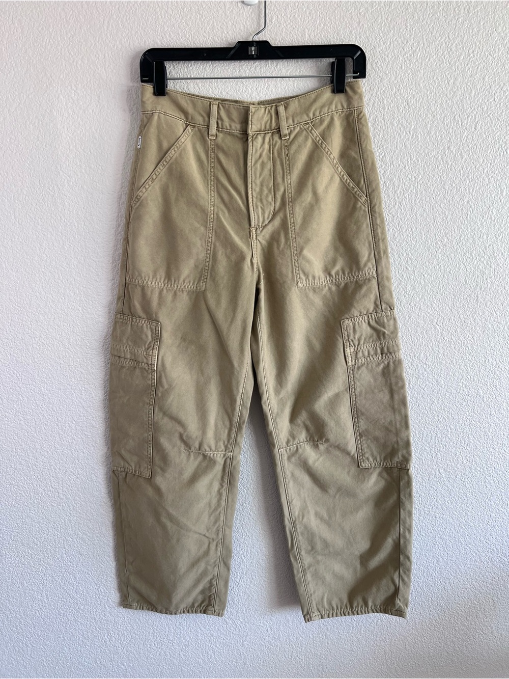 Citizens of Humanity Marcelle Low Slung Cargo Twill Khaki 25